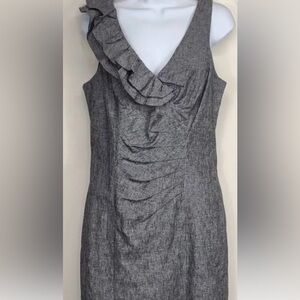Allen B. by Allen Schwartz Asymmetrical Charcoal Dress